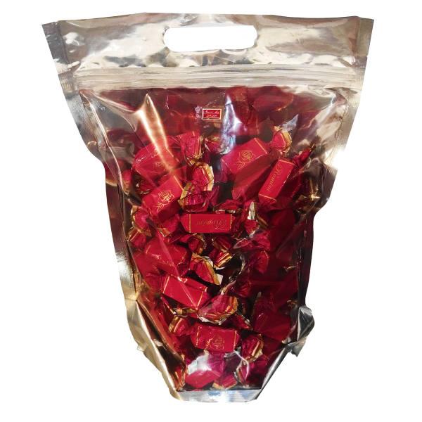 شکلات شیری با مغزی کرم فندقی گل سرخ شیرین عسل - 300 گرم
